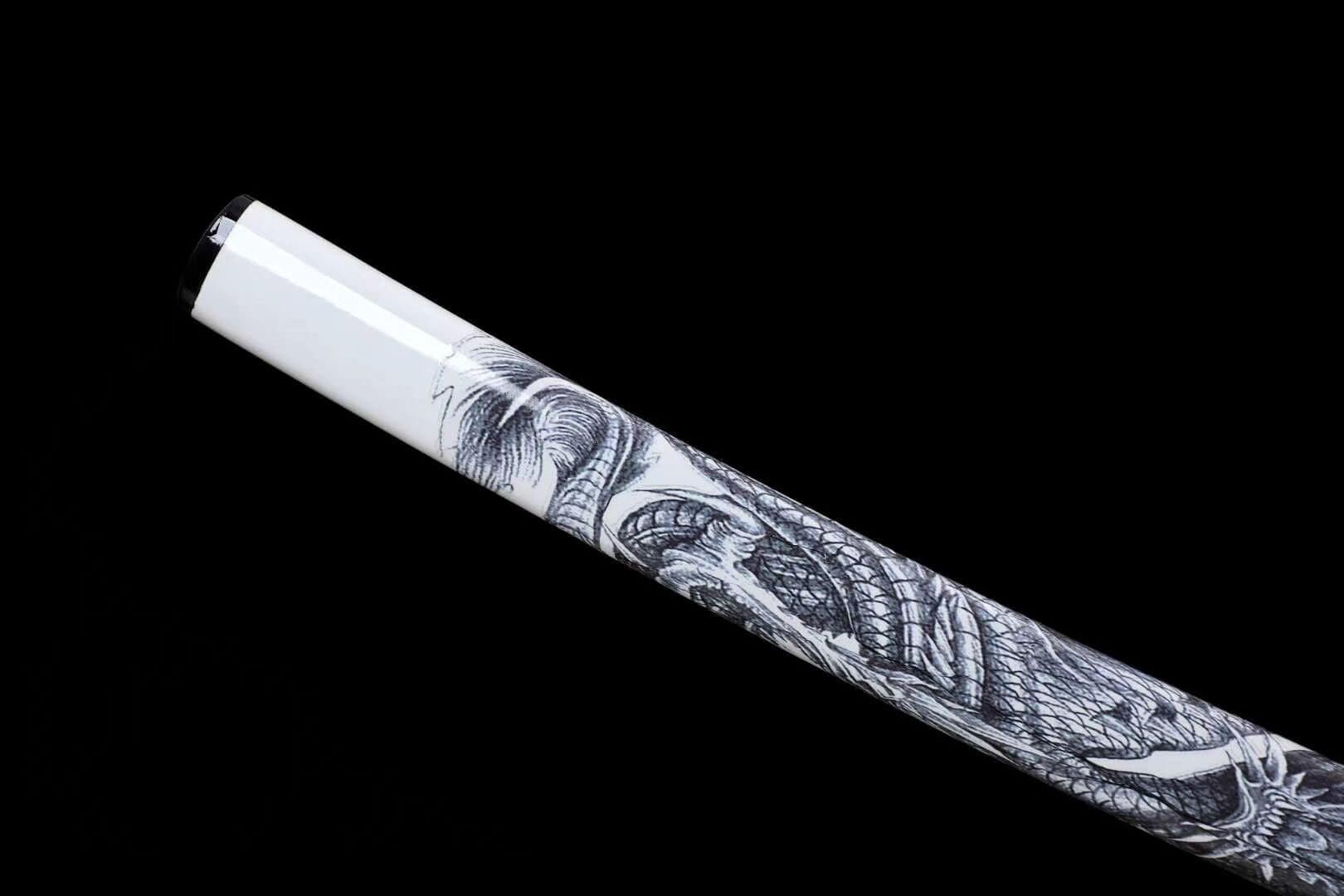 Baked Purple And White Japanese Samurai Sword