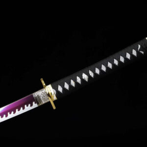 Baked Purple And White Japanese Samurai Sword