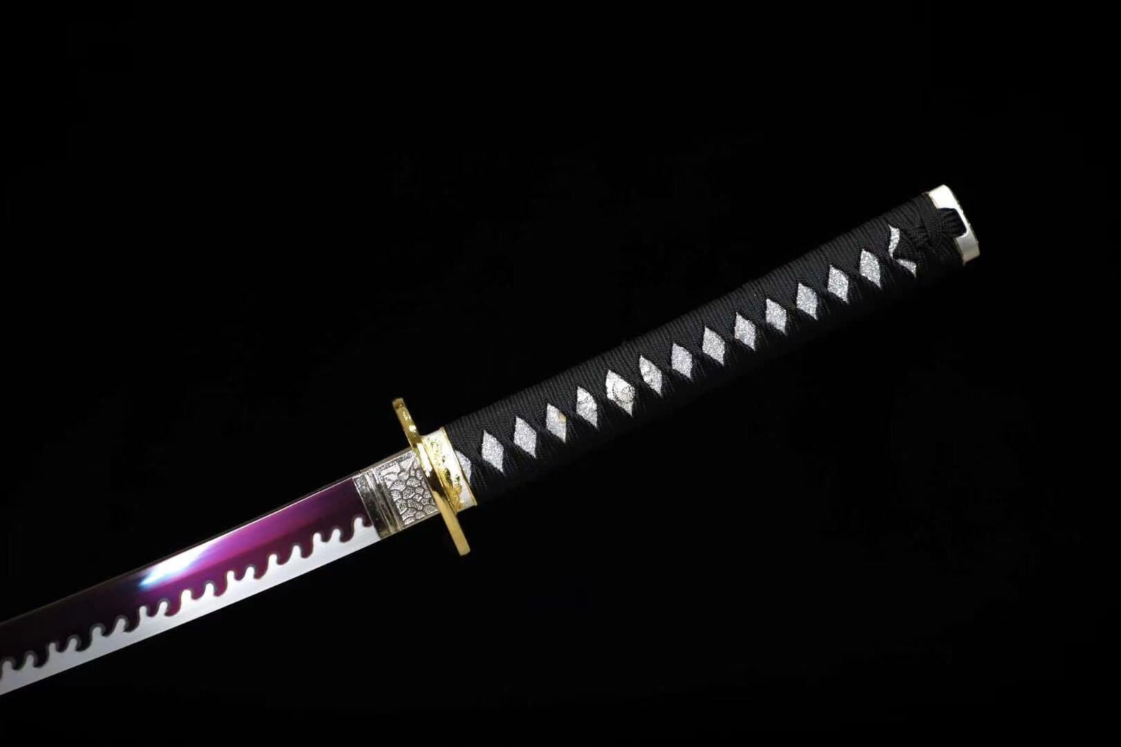 Baked Purple And White Japanese Samurai Sword