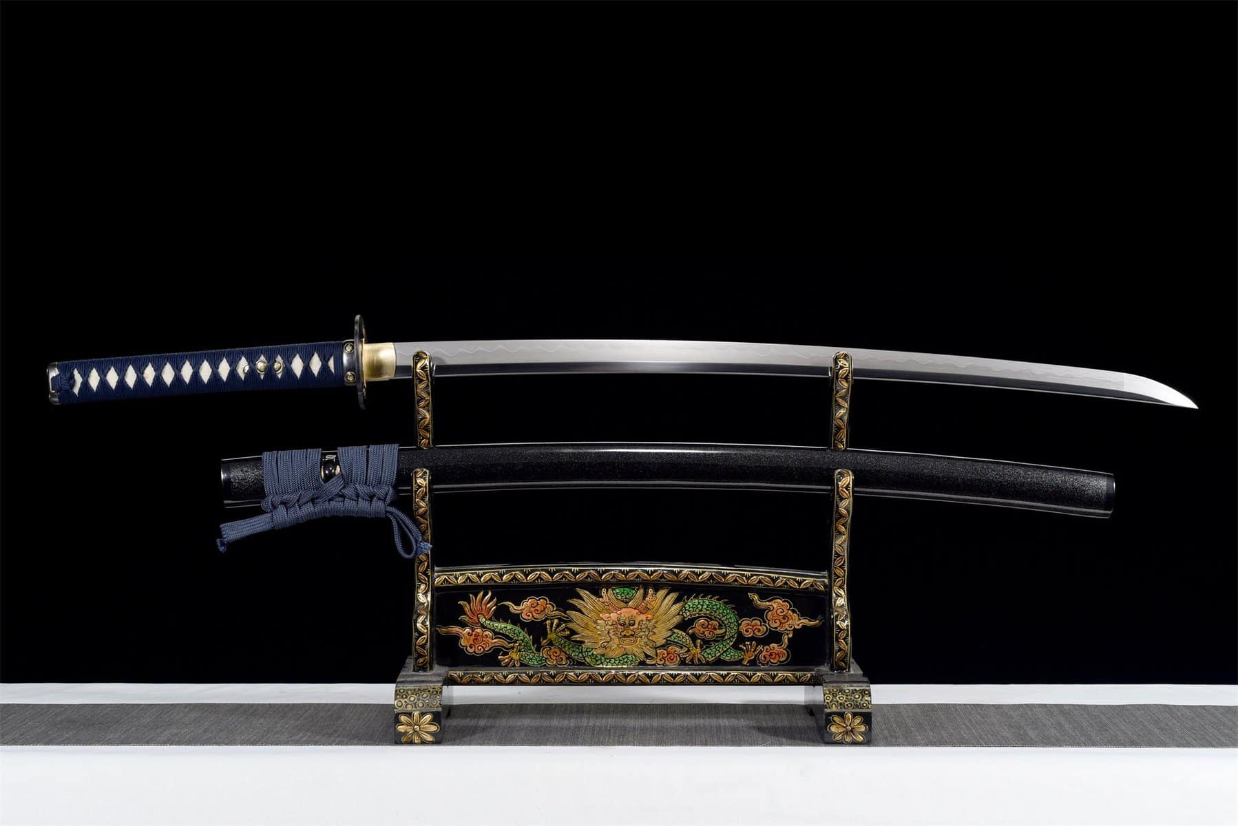 Black And Blue T10 Steel Katana