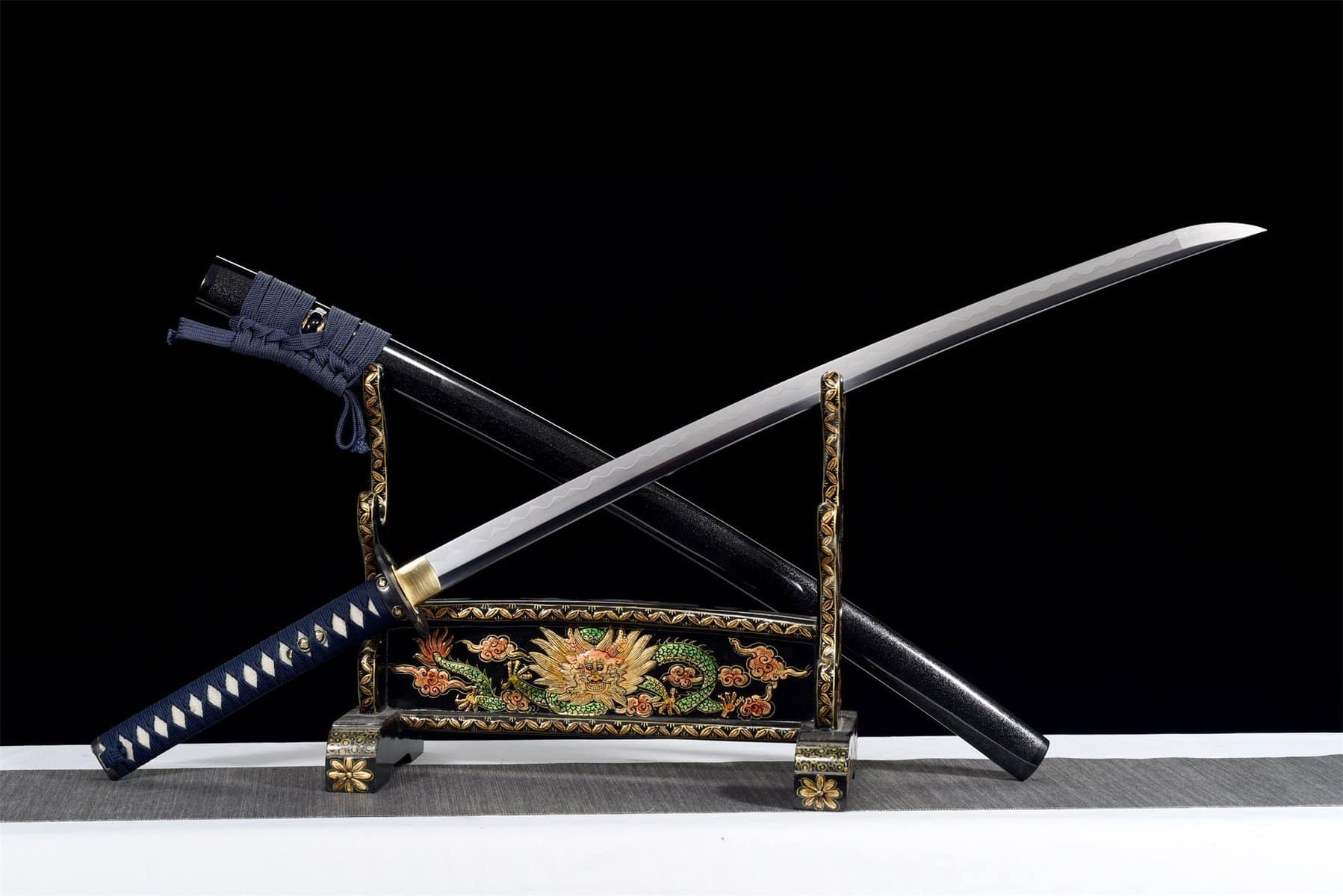Black And Blue T10 Steel Katana