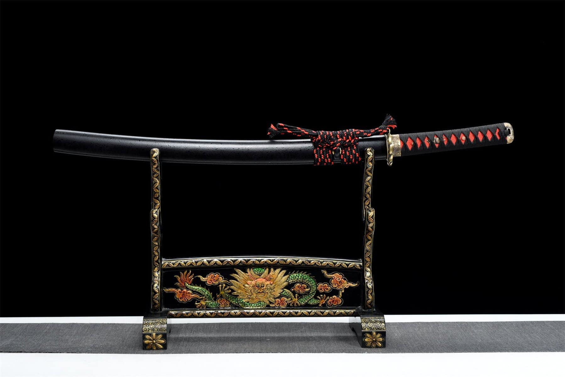 Black And Red Samurai Wakisashi
