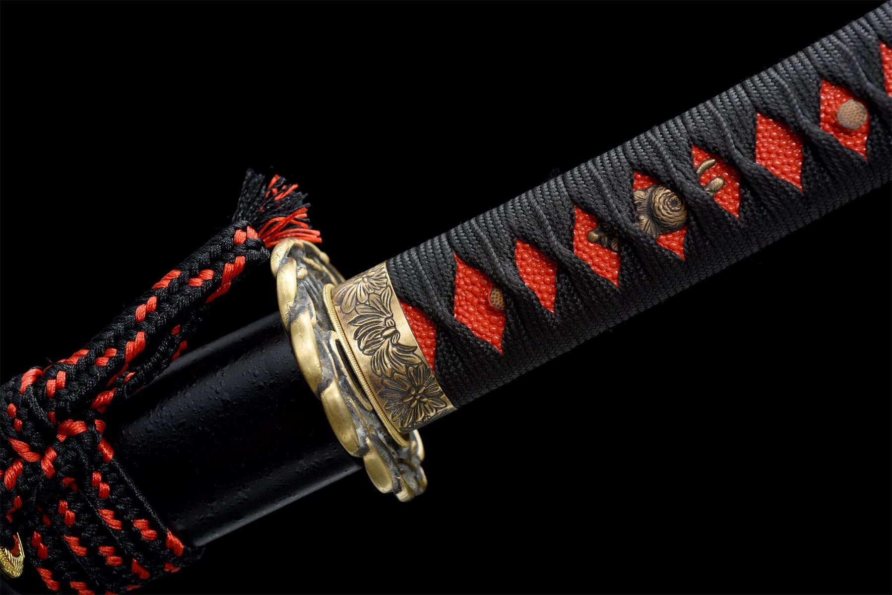 Black And Red Samurai Wakisashi