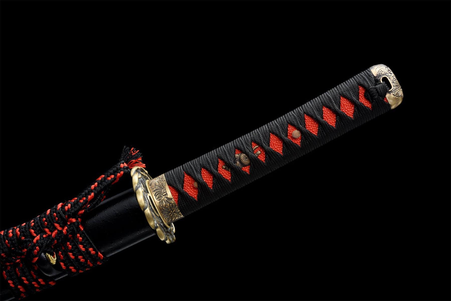 Black And Red Samurai Wakisashi