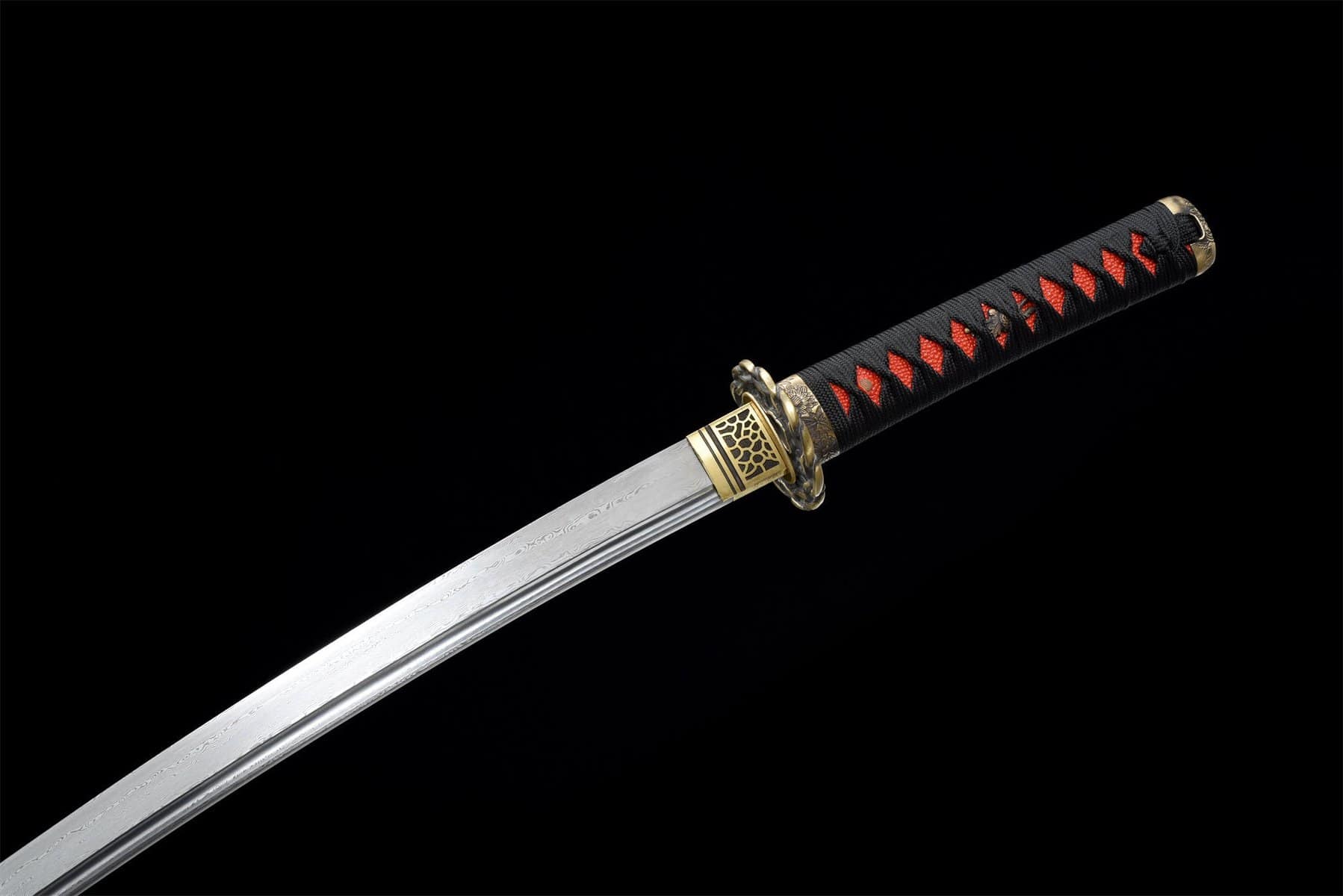 Black And Red Samurai Wakisashi
