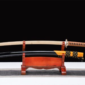 Black And Yellow Wooden Katana