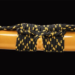 Black And Yellow Wooden Katana