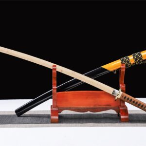 Black And Yellow Wooden Katana