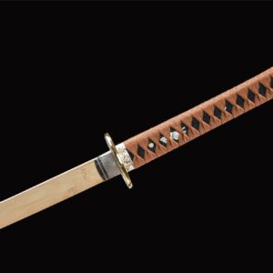 Black And Yellow Wooden Katana