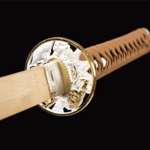 Black And Yellow Wooden Katana