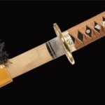 Black And Yellow Wooden Katana