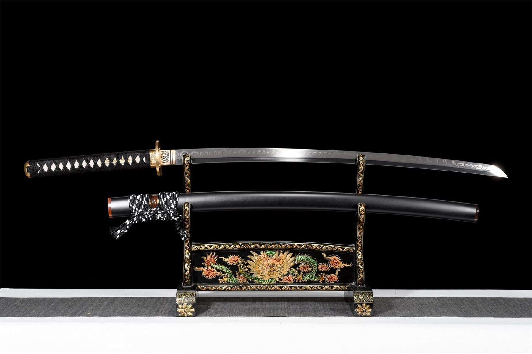Black Carbon Steel Katana