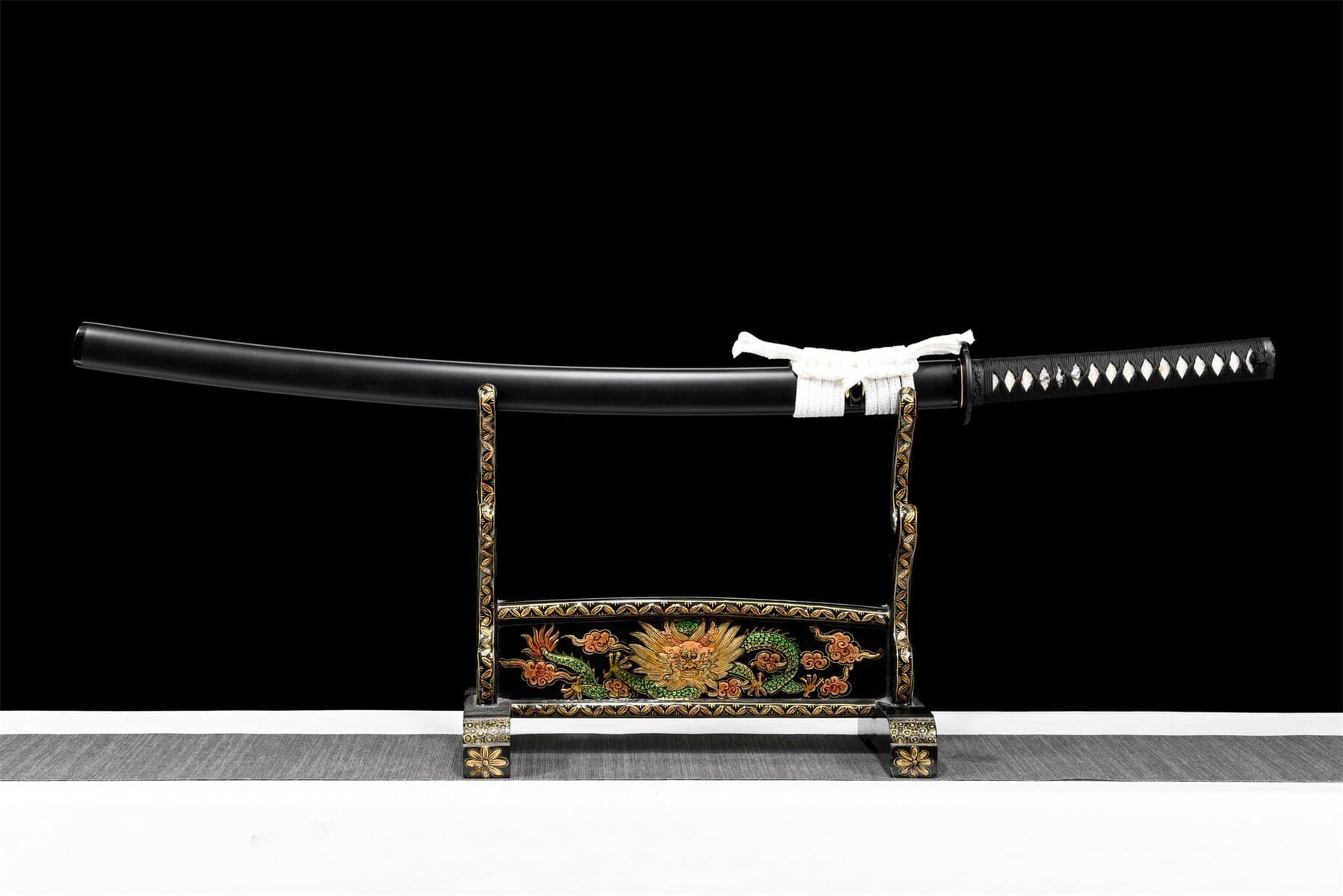 Black Katana With White Rope