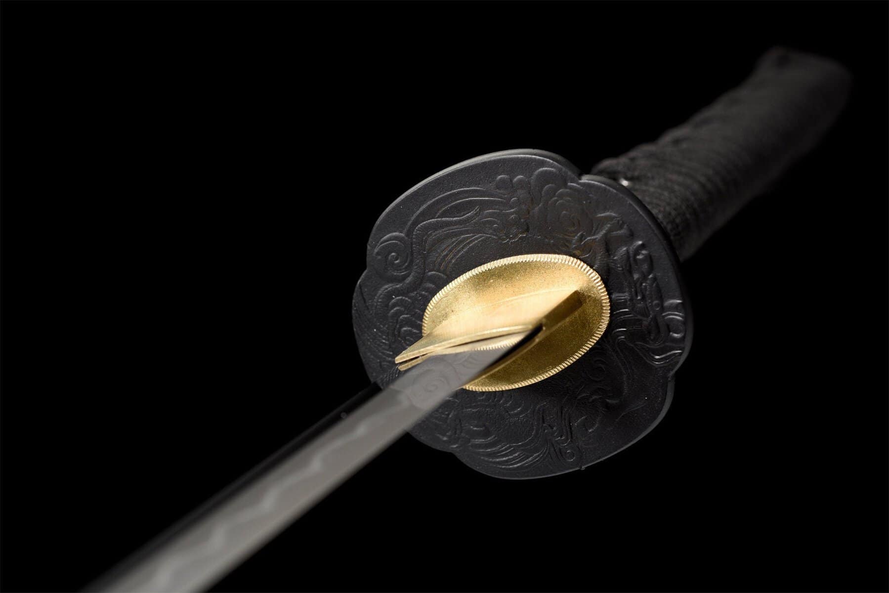 Black Katana With White Rope