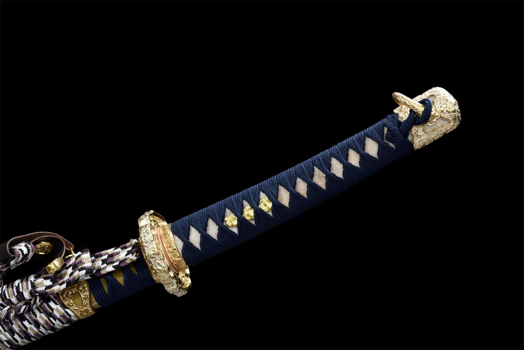 Blue And Gold Tachi Sword