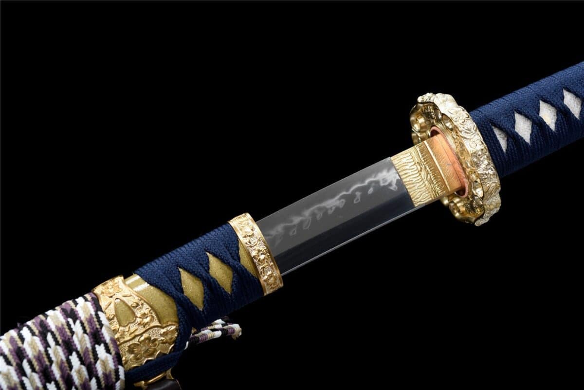 Blue And Gold Tachi Sword