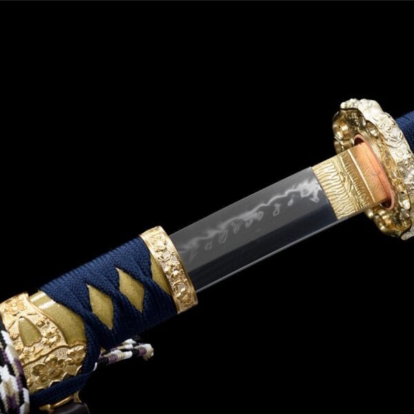 Blue And Gold Tachi Sword