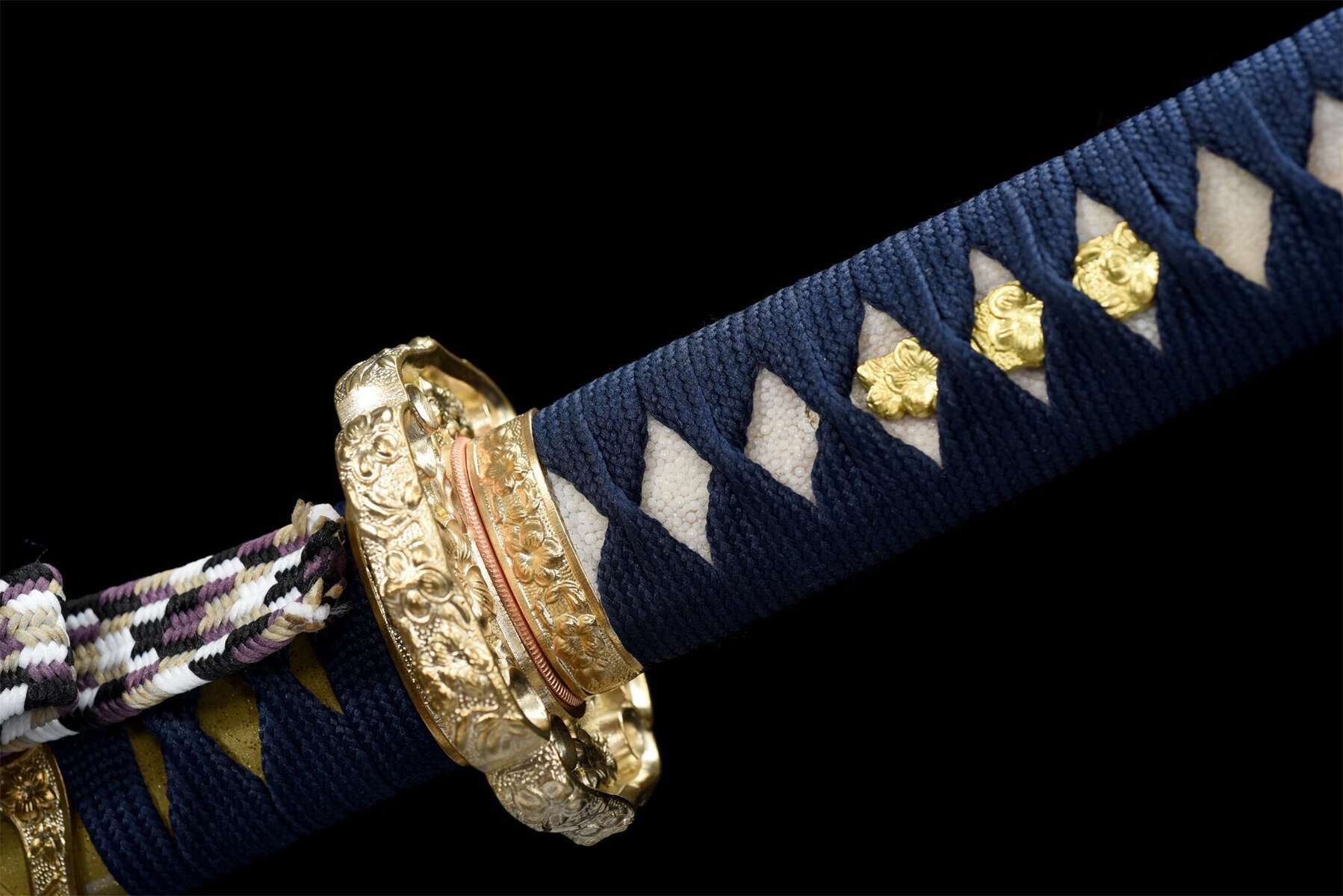 Blue And Gold Tachi Sword