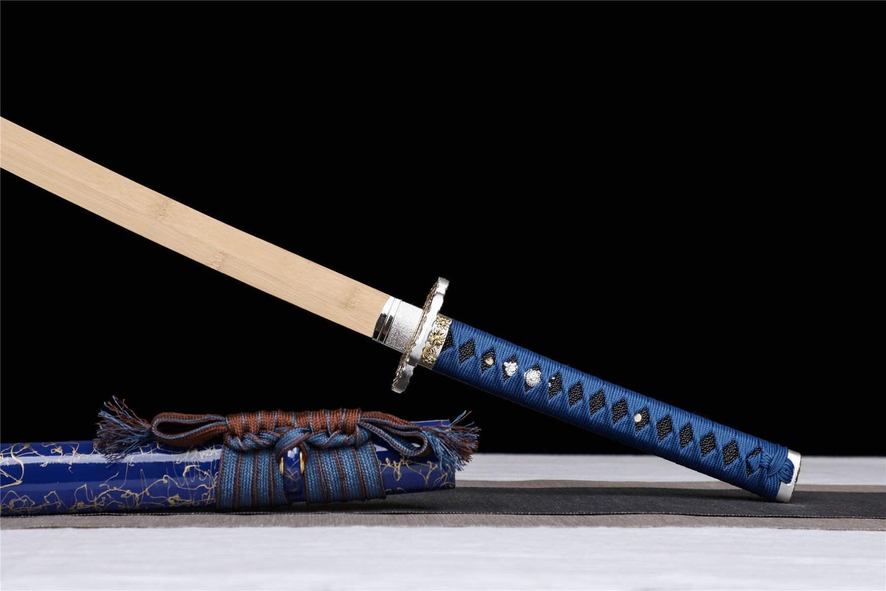 Blue Wooden Katana