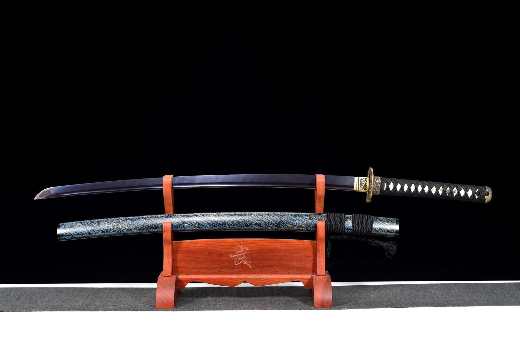 Dark Blue Katana Sword