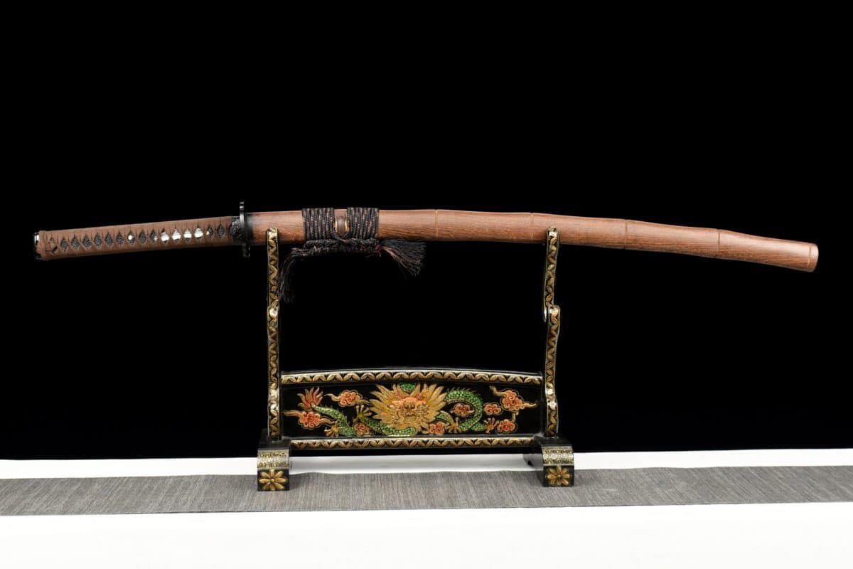 Brown Damascus Katana