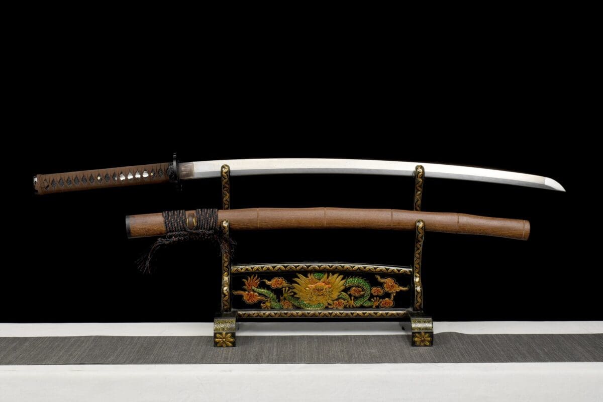 Brown Damascus Katana