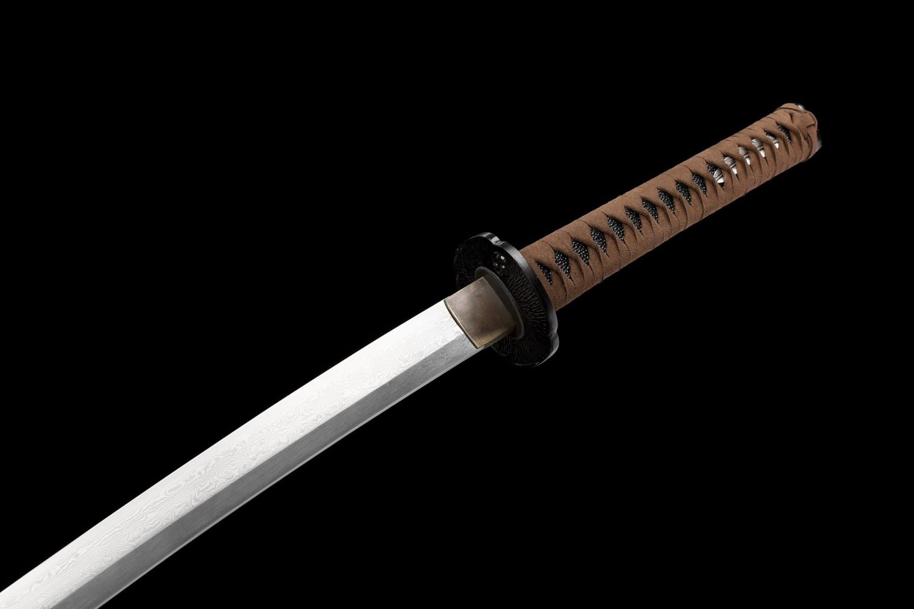 Brown Damascus Katana