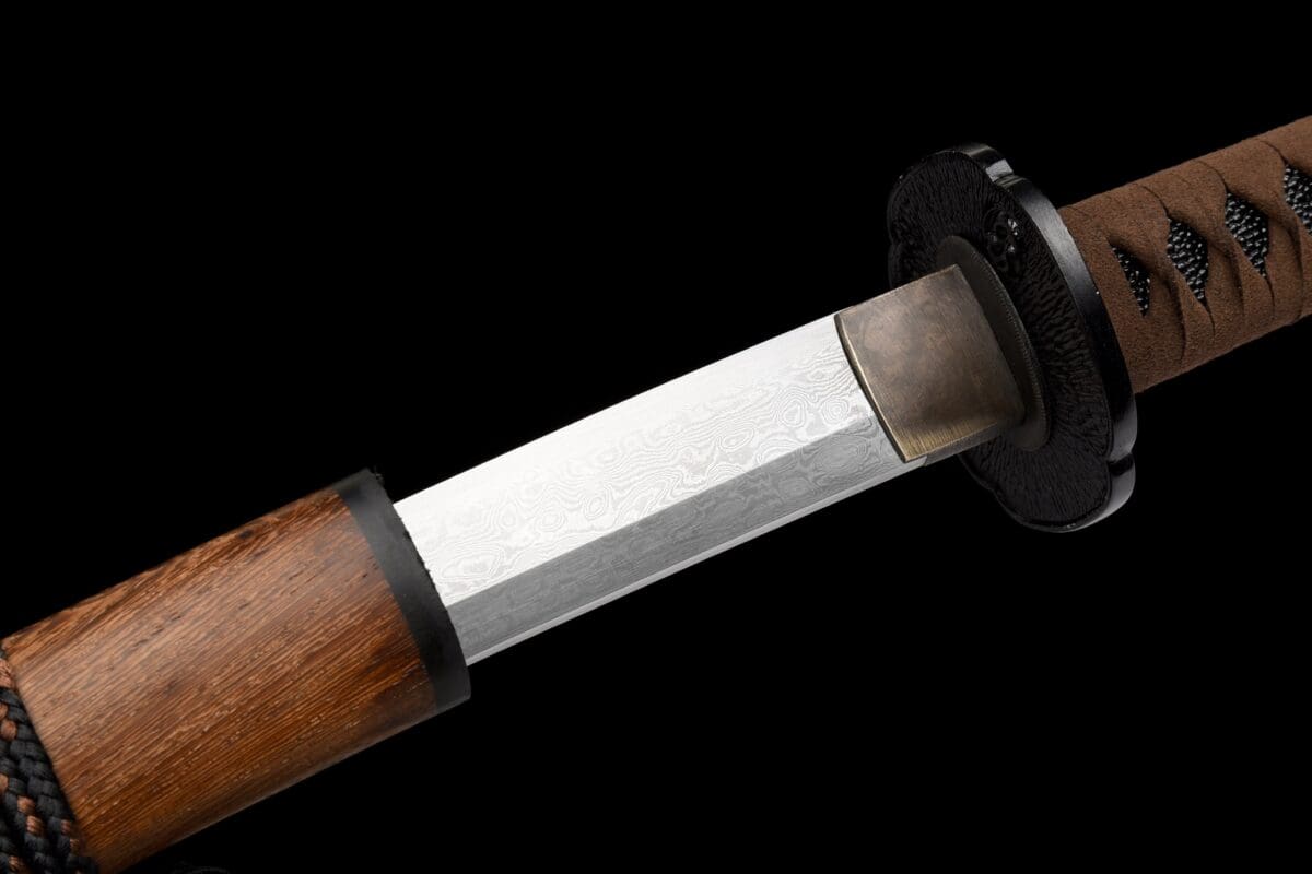 Brown Damascus Katana