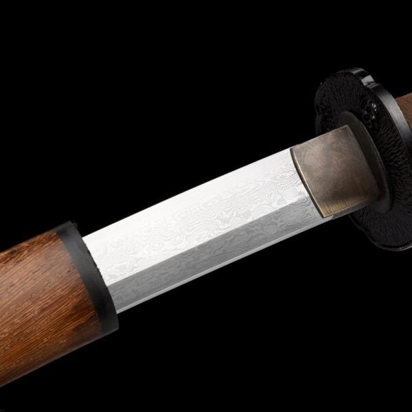 Brown Damascus Katana