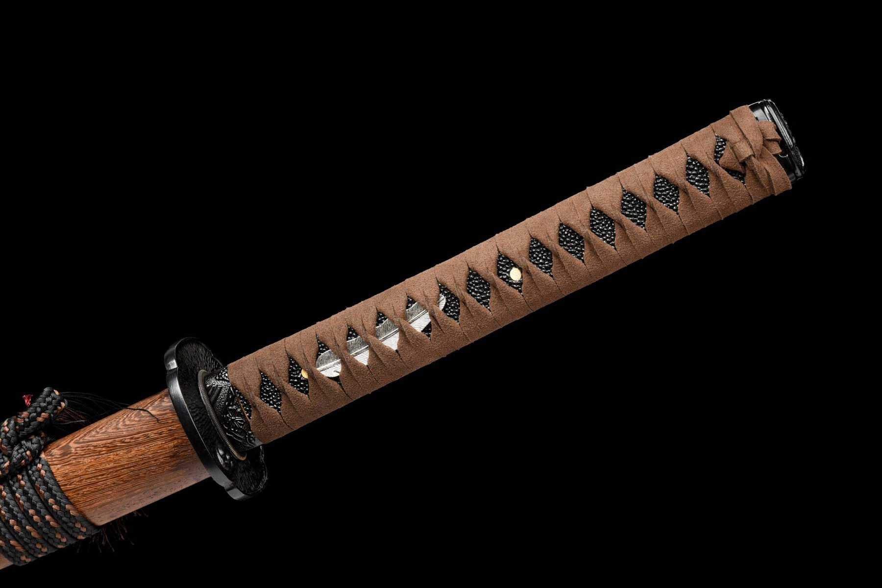 Brown Damascus Katana