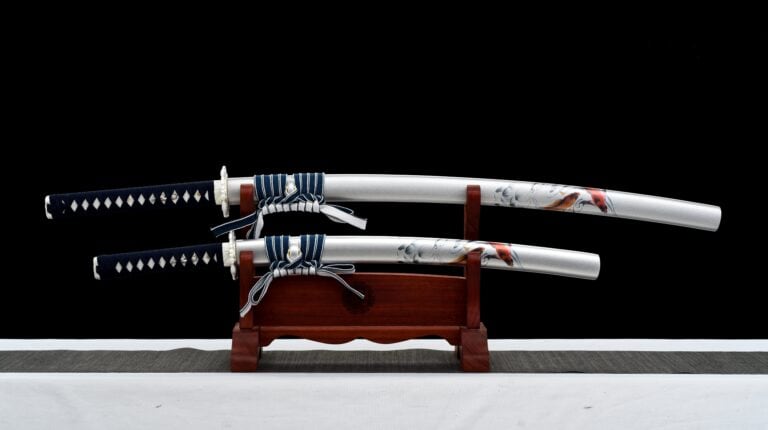 White Tanto And Katana Set