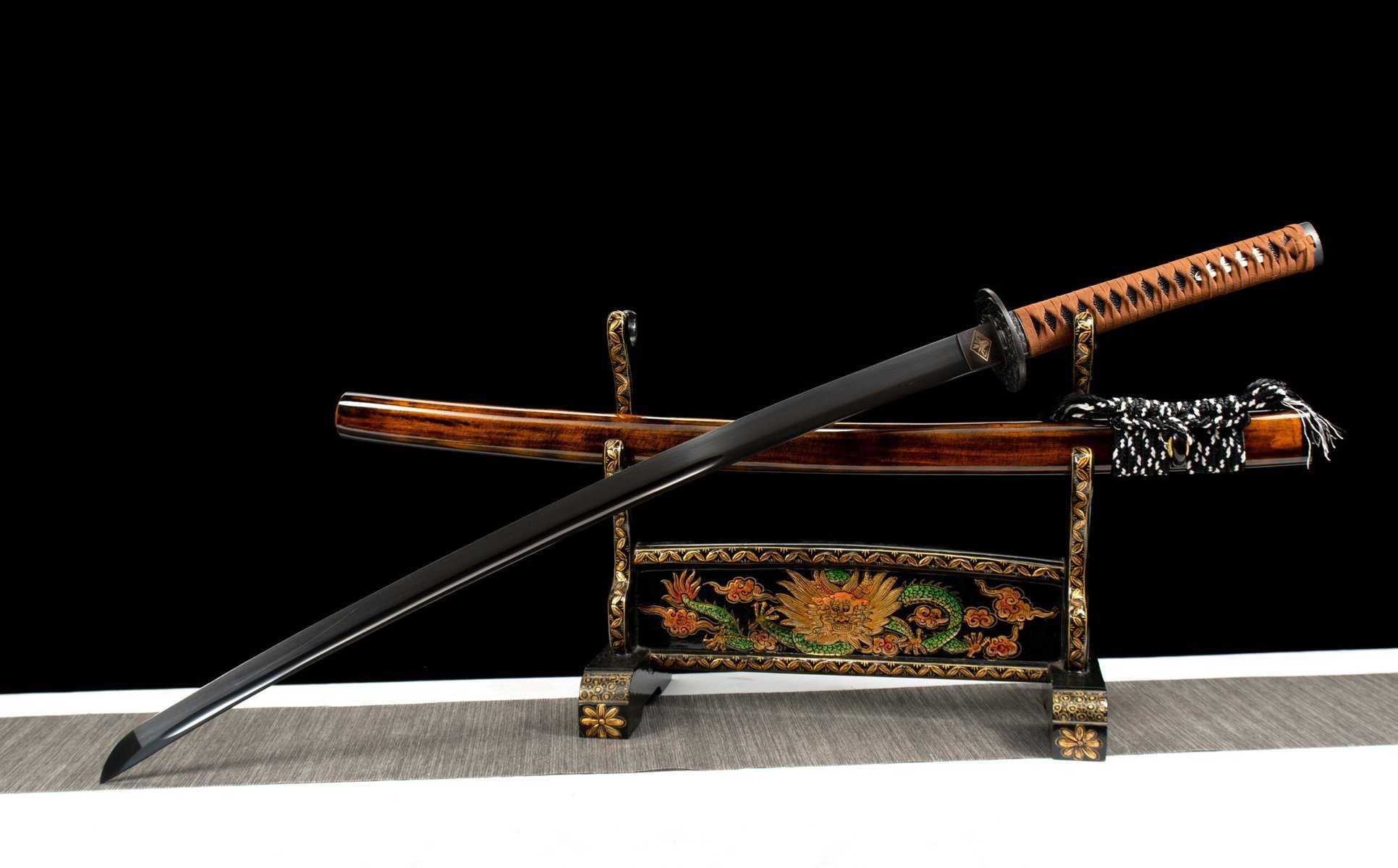 Black Blade Katana, Waves Tsuba