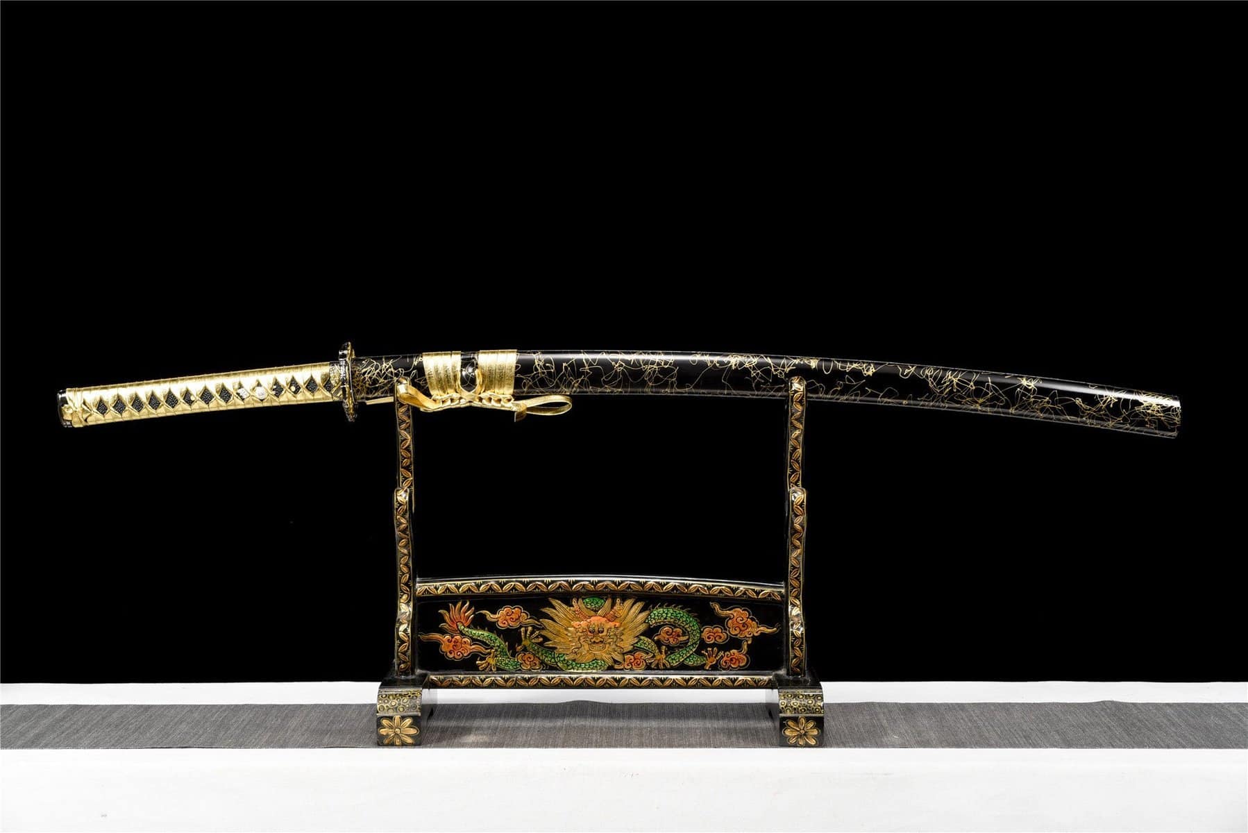 Black And Gold Katana