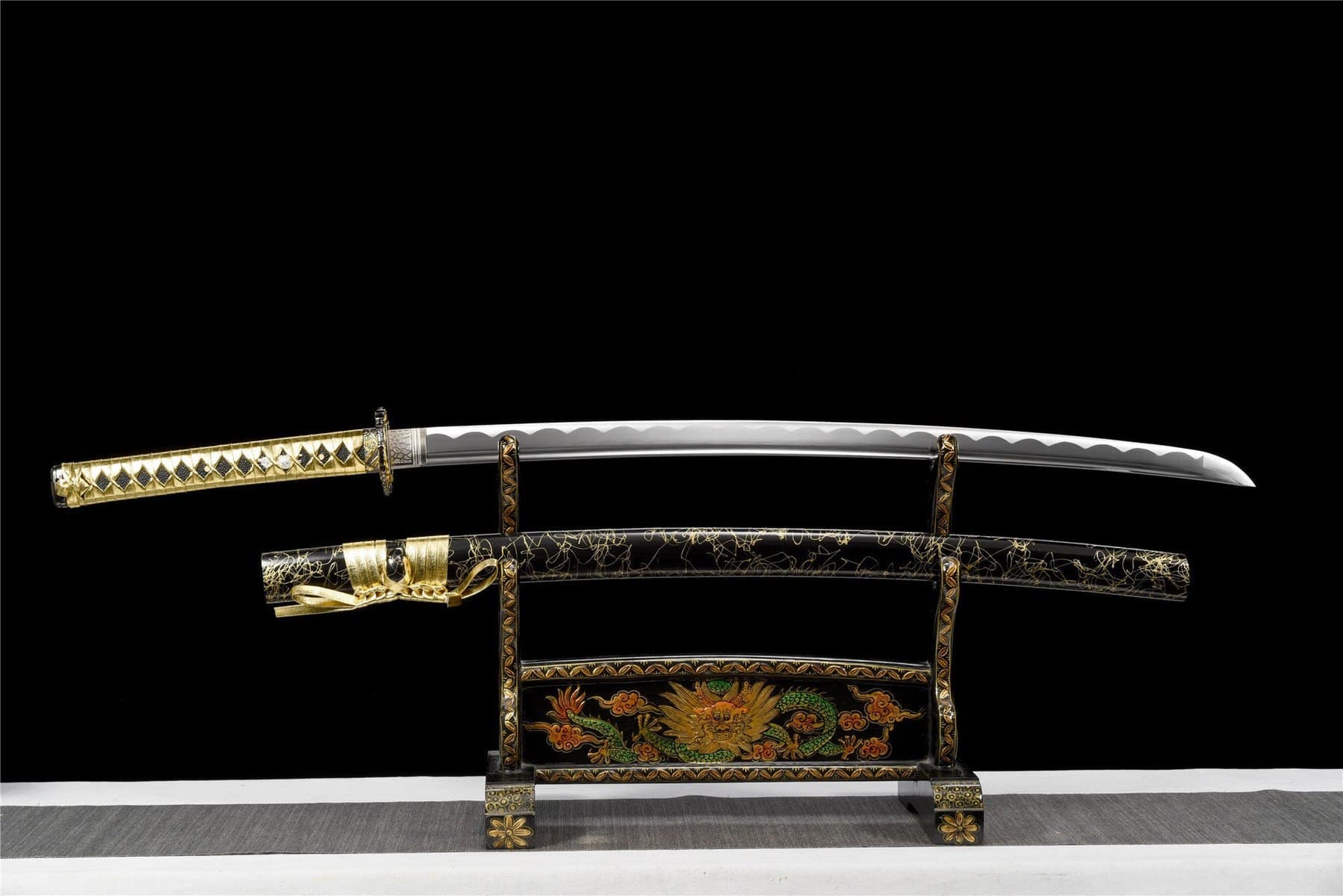 Black And Gold Katana
