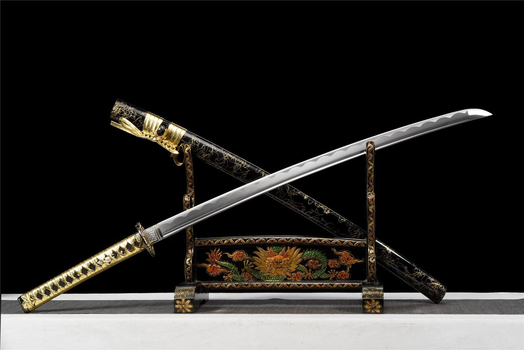 Black And Gold Katana