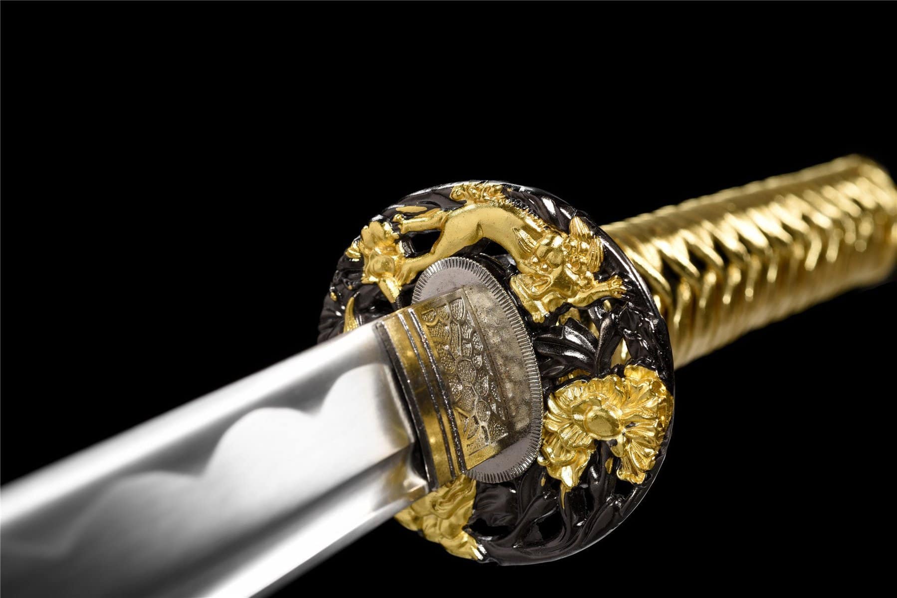 Black And Gold Katana