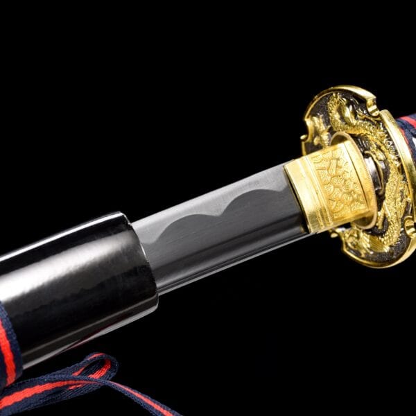 Black And Red Carbon Steel Katana