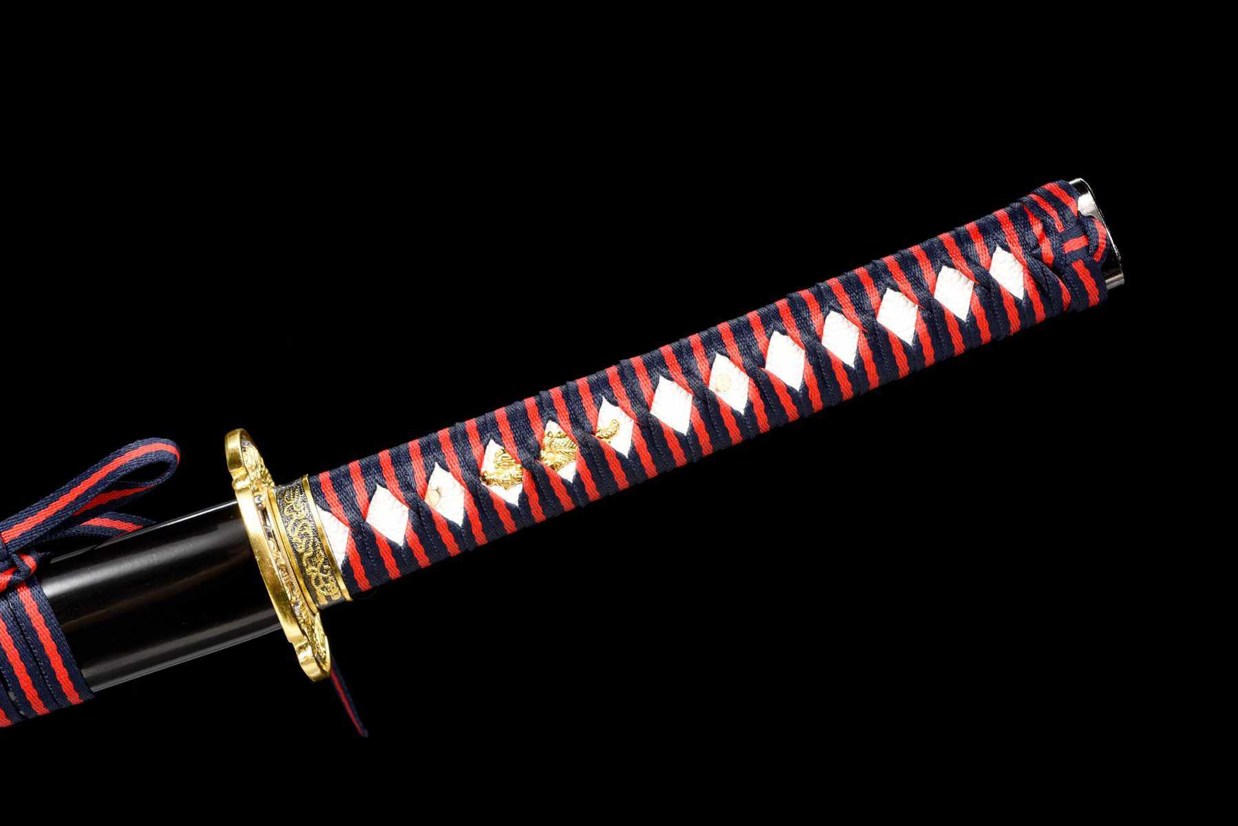 Black And Red Carbon Steel Katana
