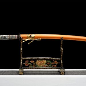 Dragon Head Orange Katana Blue Blade