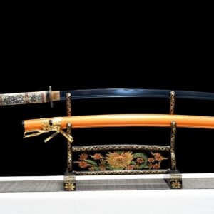 Dragon Head Orange Katana Blue Blade