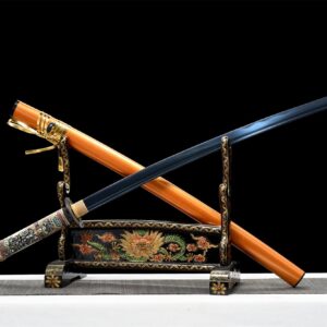 Dragon Head Orange Katana Blue Blade
