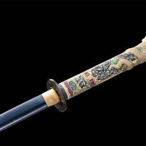 Dragon Head Orange Katana Blue Blade