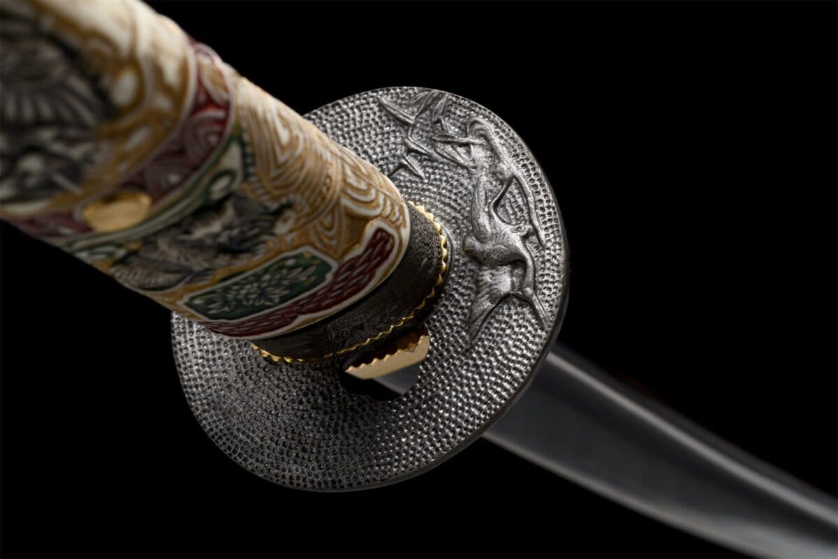 Dragon Head Orange Katana Blue Blade