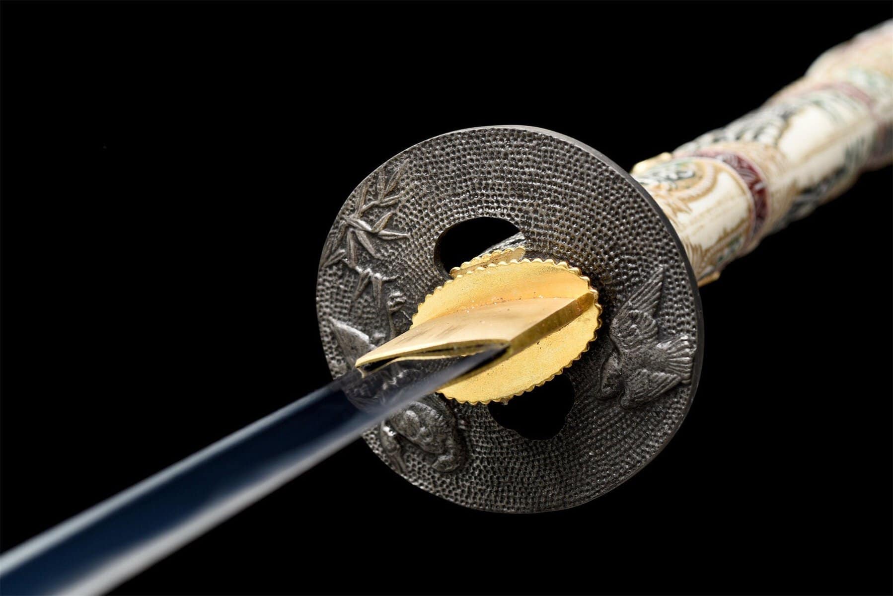 Dragon Head Orange Katana Blue Blade