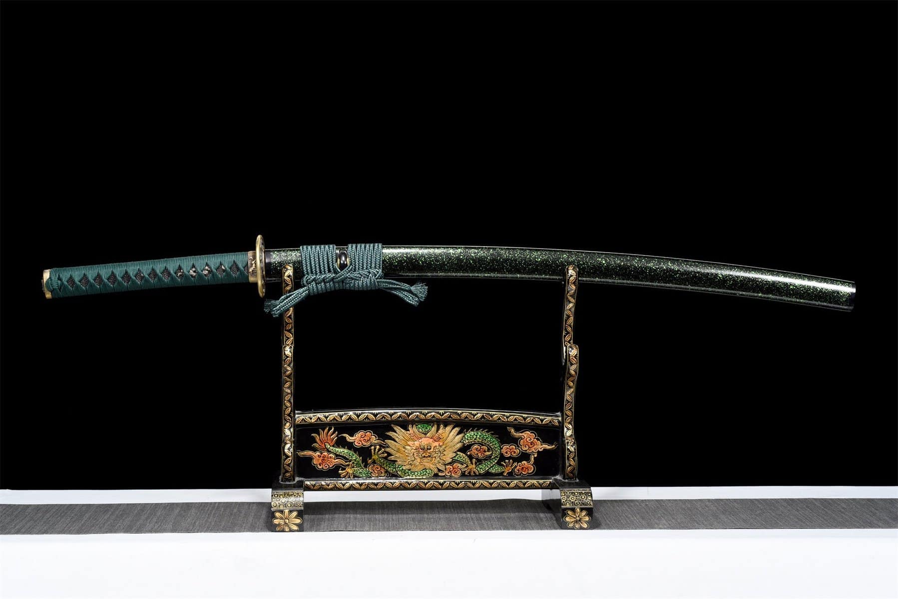 Green T10 Steel Katana