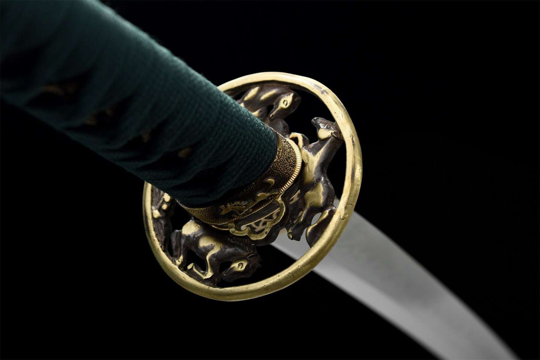 Green T10 Steel Katana