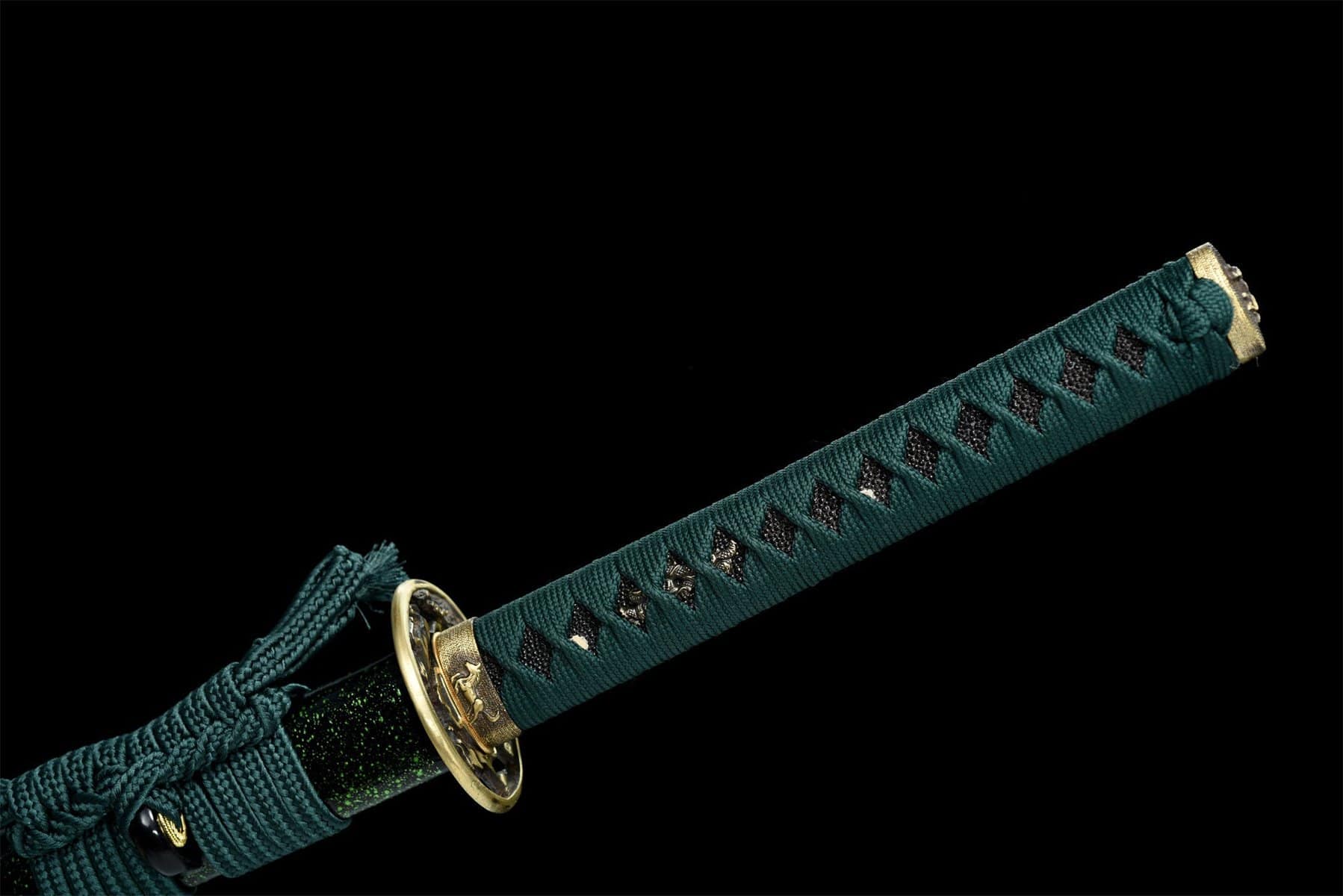 Green T10 Steel Katana