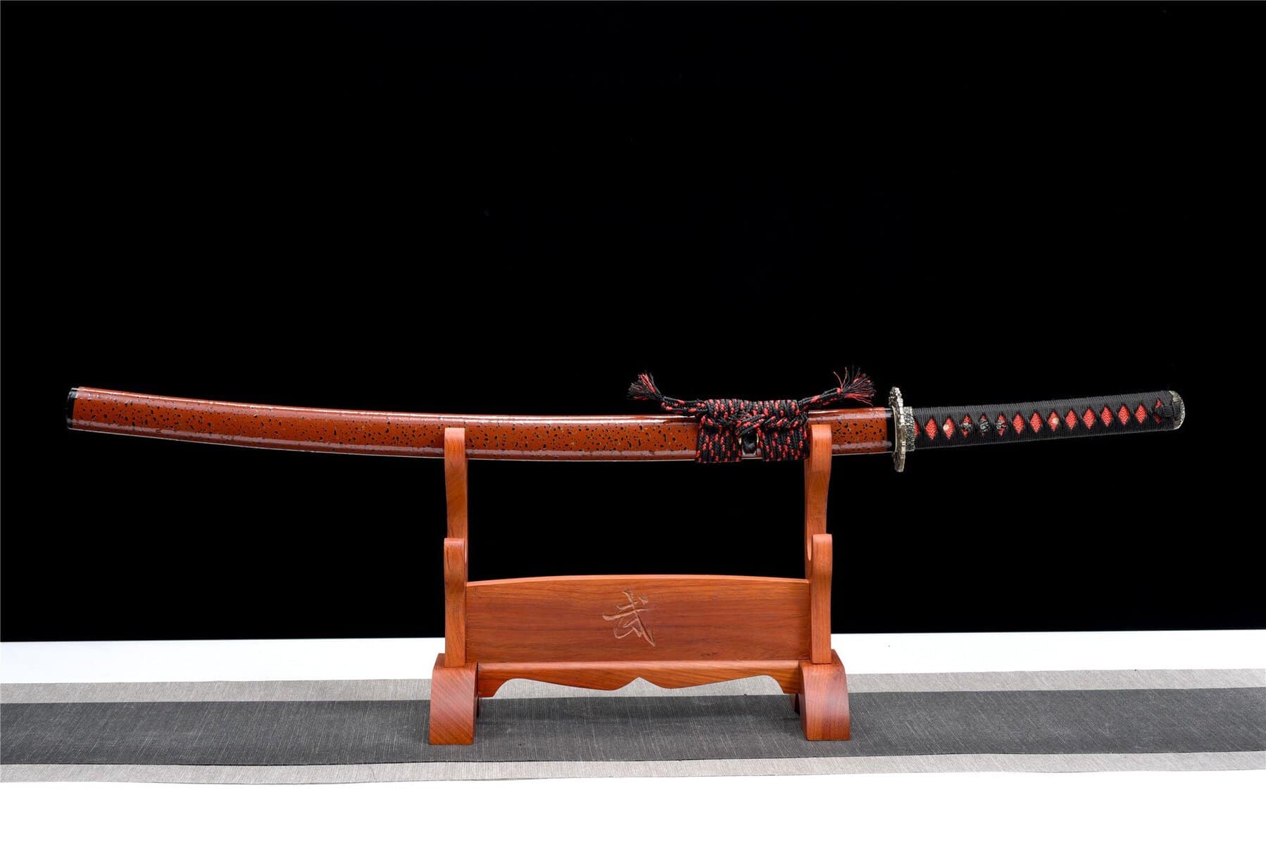 Brown Damascus Samurai Sword