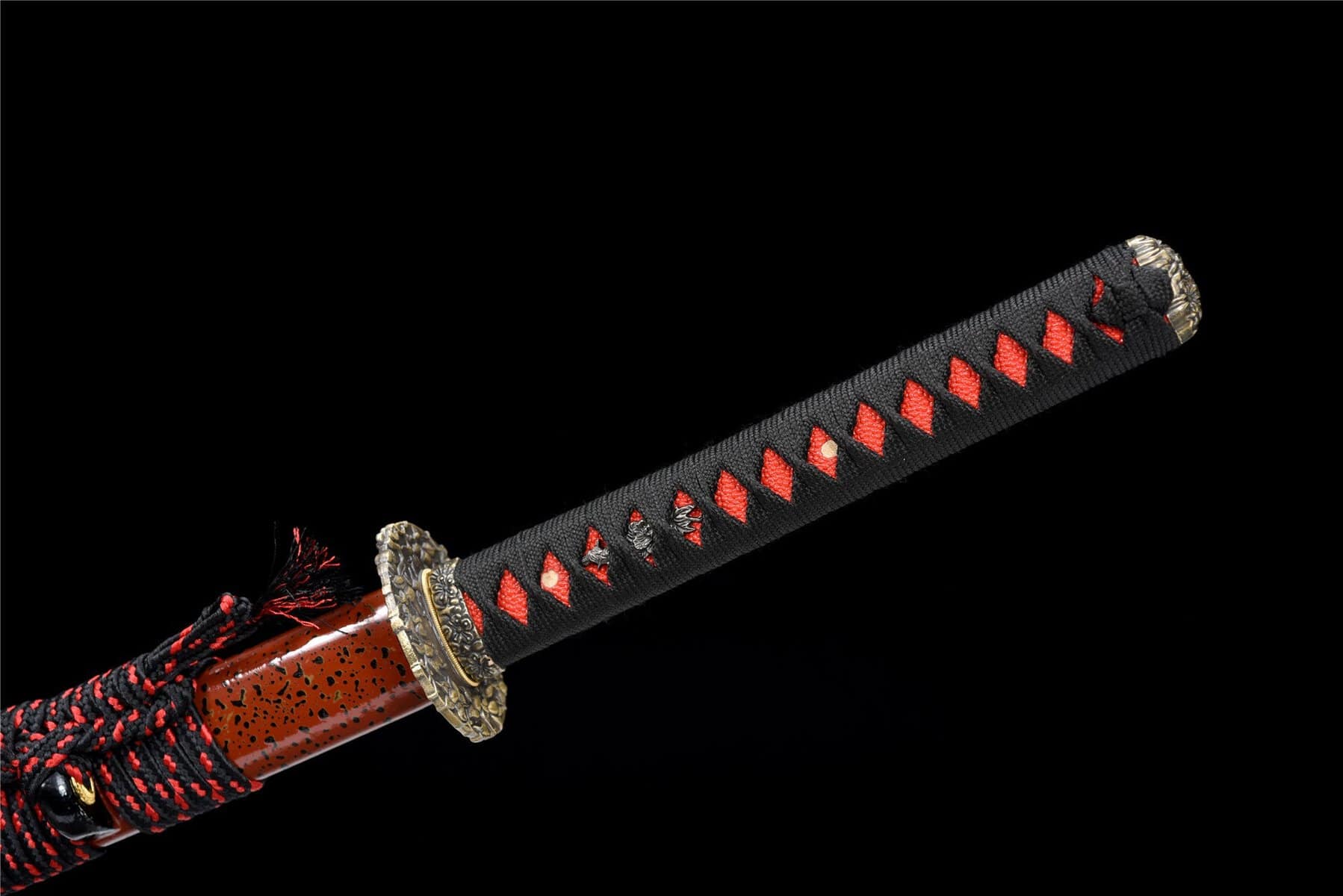 Brown Damascus Samurai Sword