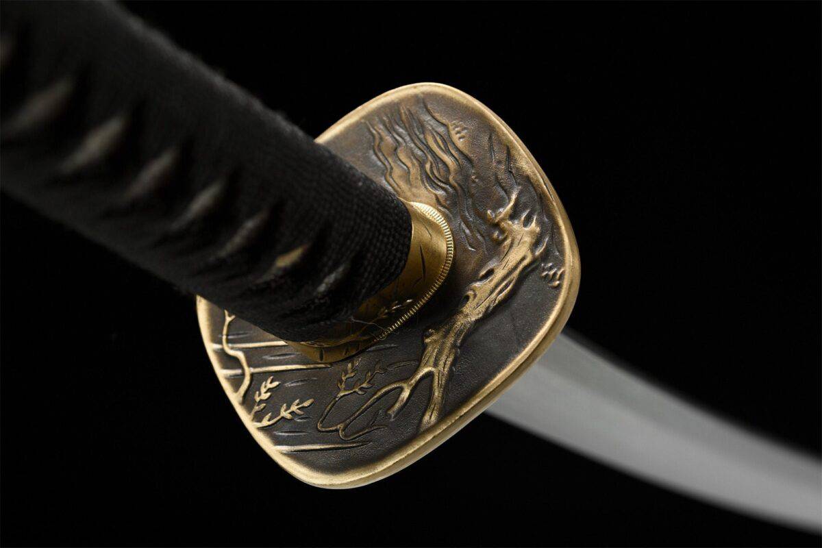 Katana Black Damascus 1065
